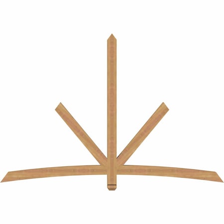 Ekena Millwork Alberta Smooth Timber Gable Bracket, Western Red Cedar, 84"W x 56"H x 3 1/2"D x 3 1/2"F, 16/12 Pitch GBW084X56X0404ALB00SWR